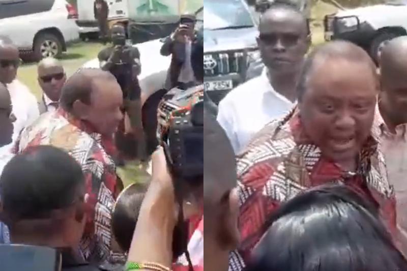 Former President Uhuru Kenyatta arrives at the Jubilee Party NDC.